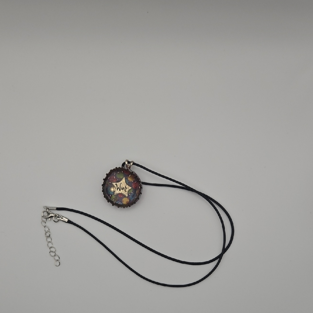 Handmade Bottlecap Necklace - Wish